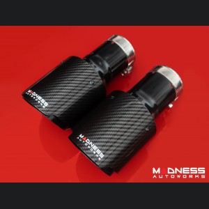 Alfa Romeo Giulia Performance Exhaust - 2.0L - MADNESS - Lusso - Carbon Fiber Tips